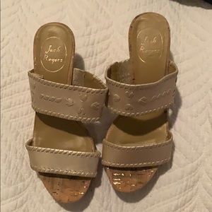 Gold Jack Rogers wedges!